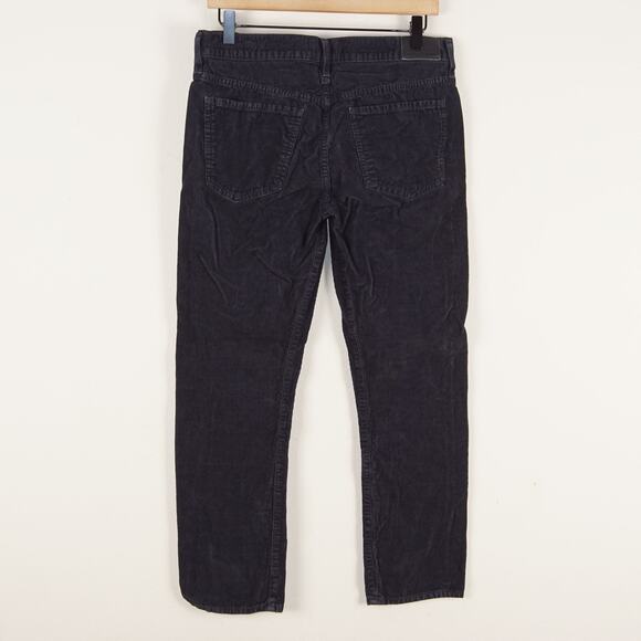 Citizens of Humanity Emerson Mid Rise Corduroy Soft Black Straight Leg Pants 27 - Picture 3 of 12